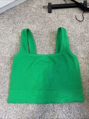 all in motion Green Ribbed Crop Sports Bralette